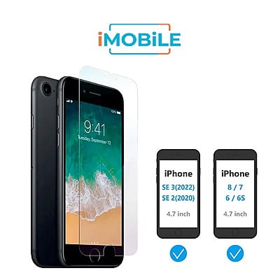 2D Tempered Glass, iPhone SE 2 / SE 3 / 6 / 6s / 7 / 8 2D Tempered Glass, iPhone SE 2 / SE 3 / 6 / 6s / 7 / 8