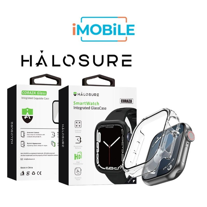 Halosure Coraza Clear Transparent Protective Case for Apple Watch, s7 / s8 / s9 Series, 41 mm Halosure Coraza Clear Transparent Protective Case for Apple Watch, s7 / s8 / s9 Series, 41 mm